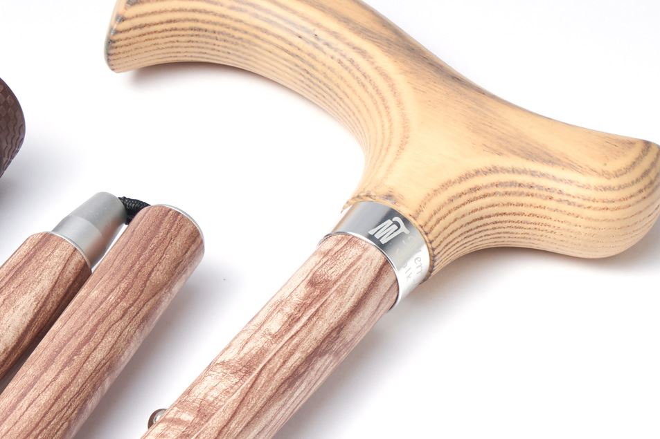 天然木紋系列折疊手杖-玫瑰木-白楊木握把