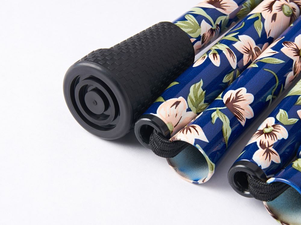 杜鵑藍手杖-編織紋止滑腳墊