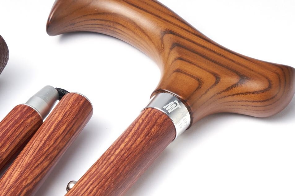 天然木紋系列折疊手杖-栓木-白楊木握把